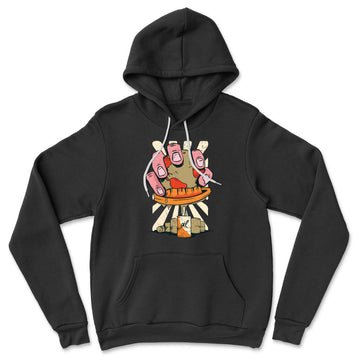 Planet Oil Squeezer Hoodie in Black color